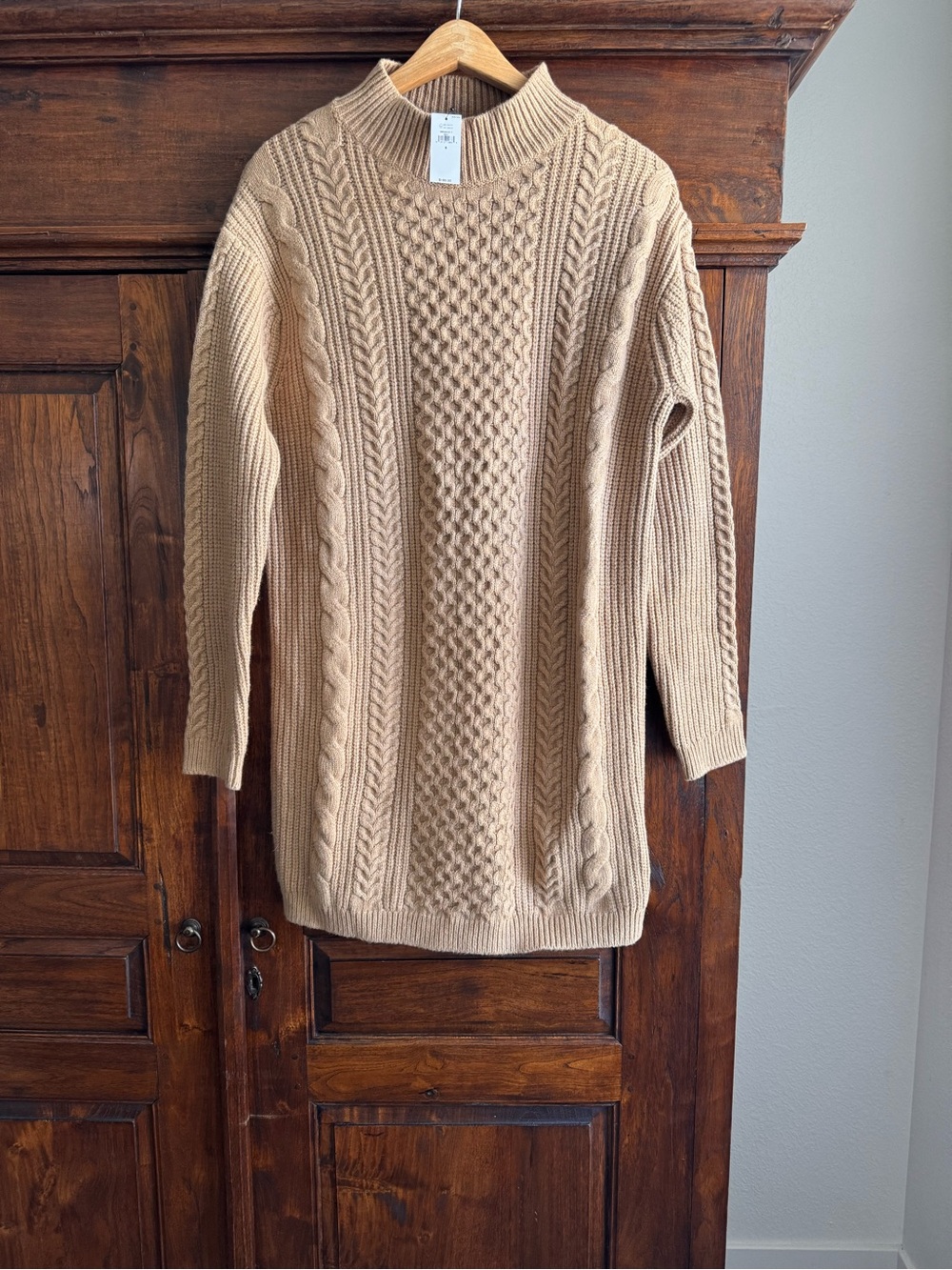 Banana Republic Cable Knit Sweater Dress New Small Cotton Wool Blend